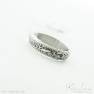 Prima line devo - Kovan snubn prsten z nerez oceli damasteel, V4981