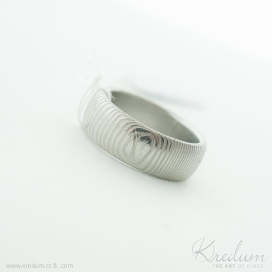 Prima rky - Kovan snubn prsten z nerez oceli damasteel, V4993