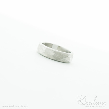 Brouen prsten hrub mat - snubn prsten z nerezov oceli - V5105