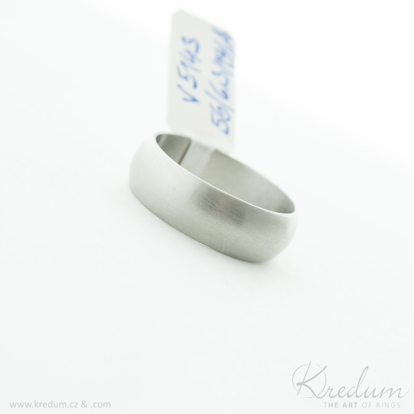 Prima nerez matn - kovan snubn prsten z nerezov oceli, V5143