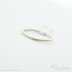 Plain gold draill white - zlat snubn prsten - V5170