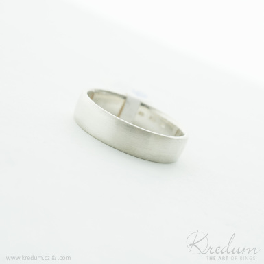 Prima silver - matný - stříbrný snubní prsten V5172