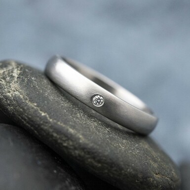 prsten Prima nerez a diamant 1,5 mm - matn, velikost 55, ka 3,5 mm, tlouka 1,5 mm, profil B - S1434