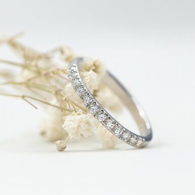 Sirael white - prsten z blho zlata s brilianty