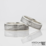 snubní prsteny Luna damasteel stříbro moissanit k 0131 (2)