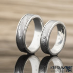 snubní prsteny Luna damasteel stříbro moissanit k 0131 (5)