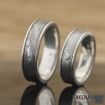 snubní prsteny Luna damasteel stříbro moissanit k 0131 (7)